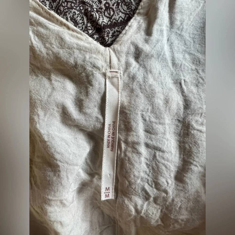 Free People Patchwork V-Neck Wide-Leg Jumpsuit in Cream, Blue, Mustard, Red - Picture 5 of 13
